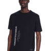 Logo Vertical Print Canvas T-shirt