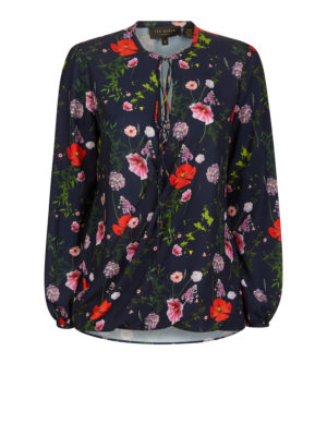 Valntia Hedgerow Neck Tie Blouse - StyleFav