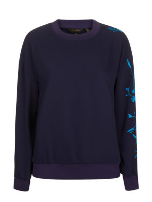 Lellsa Bluebell Embroidered Sweater - StyleFav