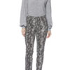 Hoxton Raw Hem Snake Print High-Rise Slim Jeans - StyleFav