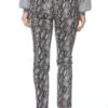 Hoxton Raw Hem Snake Print High-Rise Slim Jeans - StyleFav