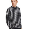 Crew Neck Striped Knit Sweater - StyleFav