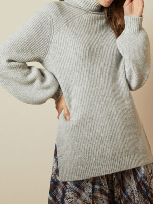 Sylinaa Chunky Wool Turtleneck Sweater - StyleFav
