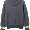 Herringbone Knit Neon Tape Hoodie - StyleFav