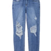 Raw Hem Destroyed Mid Rise Crop Jeans - StyleFav