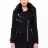 Wilbur Caviar Faux Fur Collar Coat - StyleFav