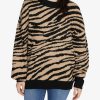 Wild Kingdom Zebra Animal Print Sweater - StyleFav