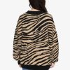 Wild Kingdom Zebra Animal Print Sweater - StyleFav