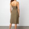 Evie Linen Sleeveless Button Dress - StyleFav