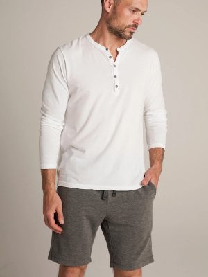 Atlas Charcoal Drawstring Luxe Fleece Shorts - StyleFav