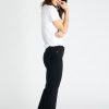 Micki Black Dawn Mid Rise Kick Flare Jeans - StyleFav