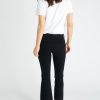 Micki Black Dawn Mid Rise Kick Flare Jeans - StyleFav