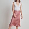 Calissa Satin Viscose Midi Skirt - StyleFav