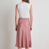 Calissa Satin Viscose Midi Skirt - StyleFav