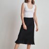 Calissa Satin Viscose Midi Skirt - StyleFav