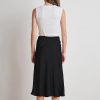 Calissa Satin Viscose Midi Skirt - StyleFav