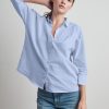 Carey Woven Cotton Button Up Shirt - StyleFav
