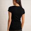 Jemma Gauzy Whisper Fitted T Shirt - StyleFav