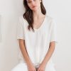 Tita Satin Viscose Scoop Neck Top - StyleFav