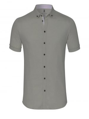 Non-Iron Sage Green Cotton Shirt - StyleFav