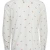 Bird Print Long Sleeve Shirt - StyleFav