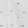 Bird Print Long Sleeve Shirt - StyleFav