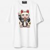White Lucky Box Tee with Crystals - Stylefav