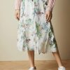 Lurissa Floral Ruffle Midi Skirt - StyleFav