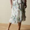 Lurissa Floral Ruffle Midi Skirt - StyleFav