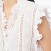 Lauren Embroidered Openwork Top - StyleFav