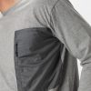 Dark Grey Marle Tech Box Long Sleeve Tee - StyleFav