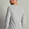 Heather Jersey Crew Long Sleeve Top - StyleFav