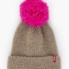 Neon Pink Pom Pom Beanie - StyleFav