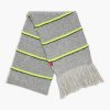 Neon Yellow Striped Scarf - StyleFav