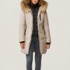 Christy Natural Fur Brushed Down Coat - StyleFav