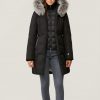 Christy Silver Fur Brushed Down Coat - StyleFav