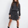 Kirsten Thistle Print Ruched Waist Dress - StyleFav