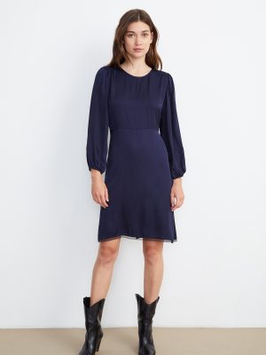 Rochelle Long Sleeve Tie Back Dress - StyleFav