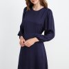 Rochelle Long Sleeve Tie Back Dress - StyleFav