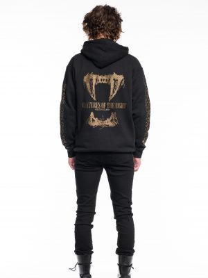 Tan Glitter Creatures of the Night Hoodie - StyleFav
