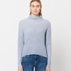 Kyra Ribbed Mock Neck Cashmere Sweater - StyleFav