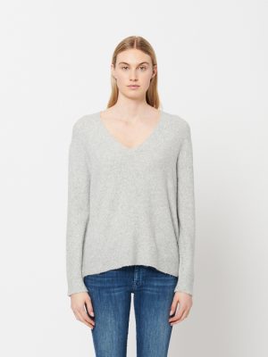 Georgia Cashmere Blend V-Neck Sweater - StyleFav