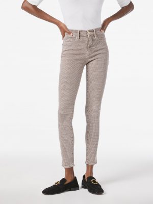 Le High Houndstooth Tawny Skinny Jeans - StyleFav
