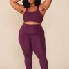 Plum High Rise Compressive Leggings - StyleFav