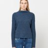 Sienna Soft Melange Mock Neck Sweater - StyleFav