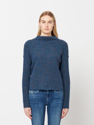Sienna Soft Melange Mock Neck Sweater - StyleFav