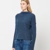 Sienna Soft Melange Mock Neck Sweater - StyleFav