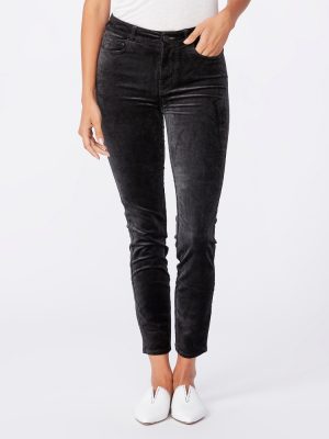 Dark Spruce Hoxton Skinny Velvet Pants - StyleFav