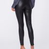 Kiana Black Vegan Leather Leggings - StyleFav
