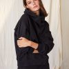 Ora Cowl Neck Hooded Sweatshirt - StyleFav